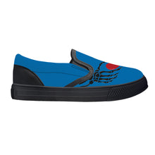 Load image into Gallery viewer, Ti Amo I love you - Exclusive Brand - Honolulu Blue - Skeleton Hands with Heart - Slip-on shoes - Black Soles
