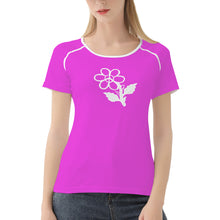 Load image into Gallery viewer, Ti Amo I love you - Exclusive Brand - Brilliant Lavender Rose - White Daisy - Women&#39;s T shirt
