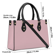 Load image into Gallery viewer, Ti Amo I love you - Exclusive Brand - Pinkish Grey - Luxury Womens PU Tote Bag - Black Straps
