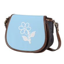 Load image into Gallery viewer, Ti Amo I love you - Exclusive Brand - Regent St Blue - White Daisy - Saddle Bag
