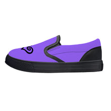 Load image into Gallery viewer, Ti Amo I love you - Exclusive Brand - Heliotrope 3 - Double Black Heart - Kids Slip-on shoes - Black Soles
