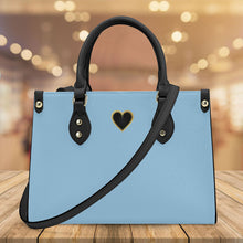 Load image into Gallery viewer, Ti Amo I love you - Exclusive Brand - Jeans Blue - Luxury Womens PU Tote Bag - Black Straps
