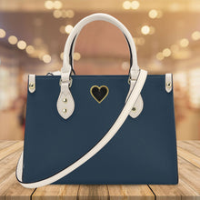 Load image into Gallery viewer, Ti Amo I love you - Exclusive Brand - Pickled Bluewood - Luxury Womens PU Tote Bag - Cream Straps
