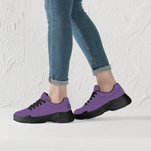 Load image into Gallery viewer, Ti Amo I love you - Exclusive Brand - Dusty Purple - Double Black Heart - Chunky Sneakers - Black Soles
