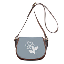 Load image into Gallery viewer, Ti Amo I love you - Exclusive Brand - Regent Grey  - White Daisy - Saddle Bag
