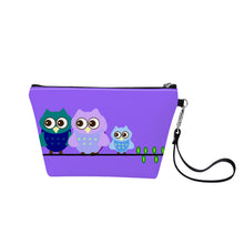 Load image into Gallery viewer, Ti Amo I love you - Exclusive Brand - Heliotrope 3 - 3 Owls - Sling Cosmetic Bag
