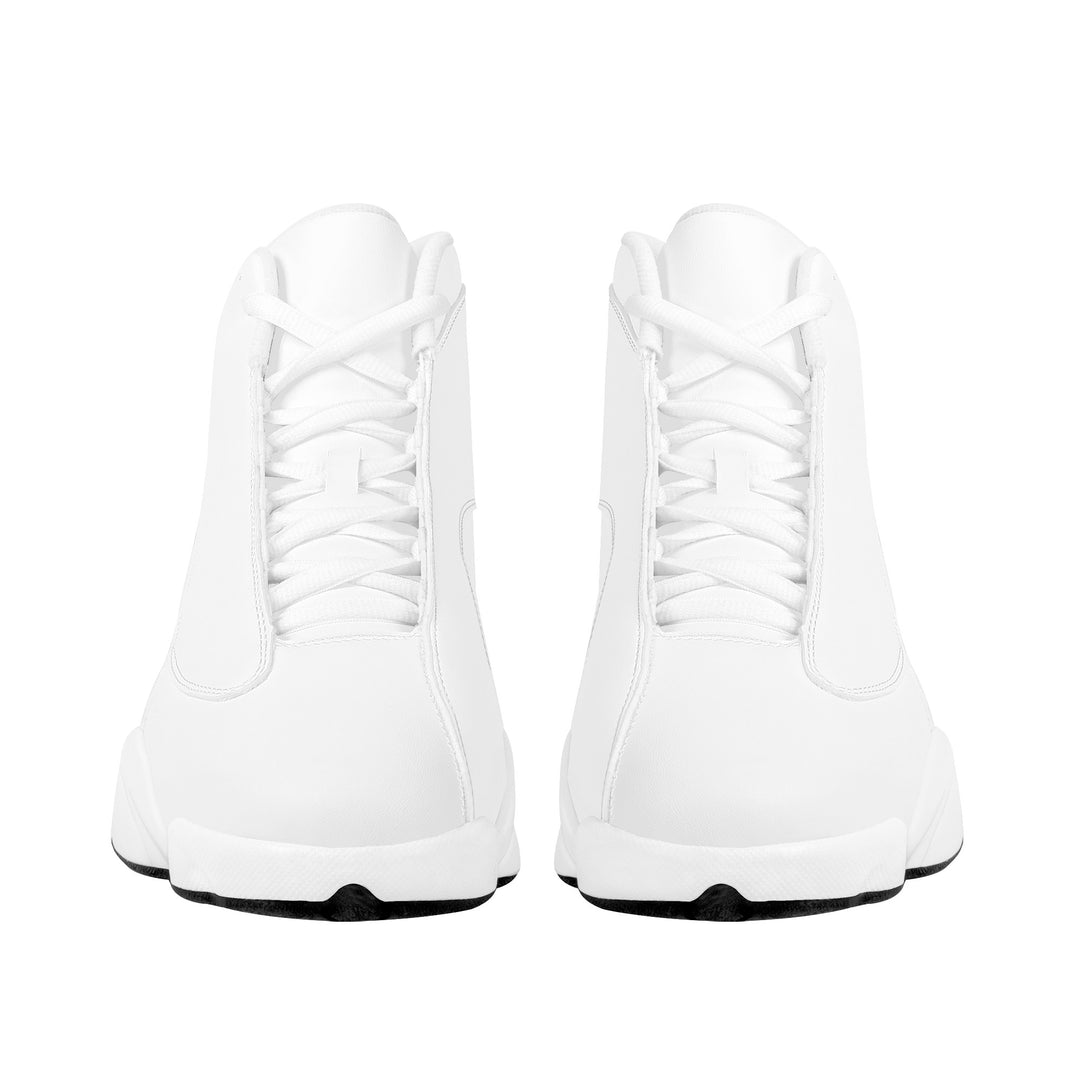 Ti Amo I love you - Exclusive Brand - White - Double Heart Logo - Mens / Womens - Unisex  Basketball Shoes - White Laces