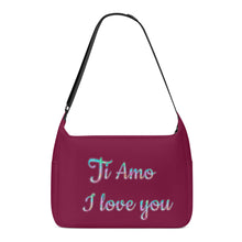 Load image into Gallery viewer, Ti Amo I love you - Exclusive Brand - Claret Red - Pastel Lettering -  Journey Computer Shoulder Bag
