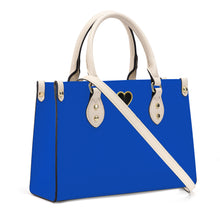 Load image into Gallery viewer, Ti Amo I love you - Exclusive Brand - Royal Azure  - Luxury Womens PU Tote Bag - Cream Straps
