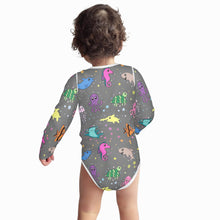 Load image into Gallery viewer, Ti Amo I love you - Exclusive Brand - Dove Gray - Sea Creatures -  Baby Long-Sleeve Bodysuit
