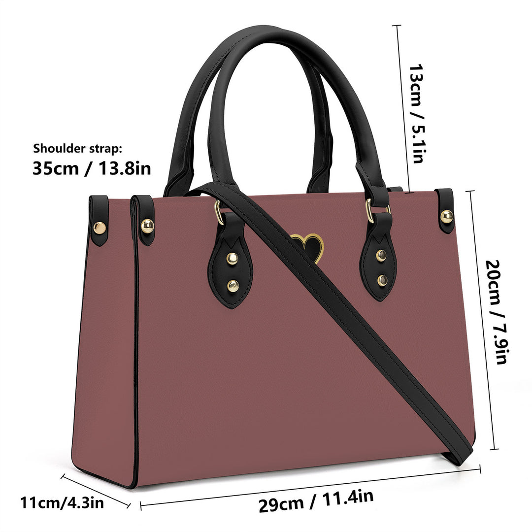 Ti Amo I love you - Exclusive Brand - Rose Taupe - Luxury Womens PU Tote Bag - Black Straps