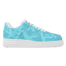 Load image into Gallery viewer, Ti Amo I love you - Exclusive Brand  - Aquamarine Blue, Downy, Spray Camouflage Low Top Unisex Sneakers
