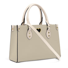 Load image into Gallery viewer, Ti Amo I love you - Exclusive Brand - Vanilla - Luxury Womens PU Tote Bag - Cream Straps
