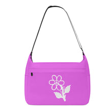 Load image into Gallery viewer, Ti Amo I love you - Exclusive Brand - Deep Lavender Magenta - White Daisy -  Journey Computer Shoulder Bag
