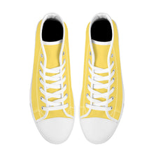 Load image into Gallery viewer, Ti Amo I love you - Exclusive Brand -  Mustard Yellow - High-Top Canvas Shoes - White Soles
