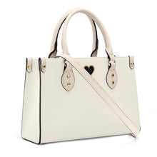 Load image into Gallery viewer, Ti Amo I love you - Exclusive Brand  - Buttery White - Luxury Womens PU Tote Bag - Cream Straps
