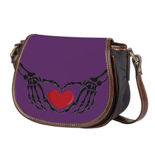 Load image into Gallery viewer, Ti Amo I love you - Exclusive Brand - Bossanova 2 - Skeleton Hands with Heart - Saddle Bag
