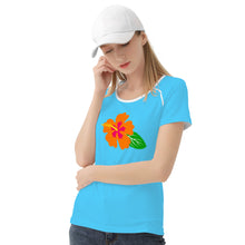 Load image into Gallery viewer, Ti Amo I love you - Exclusive Brand - Malibu - Hawaiian Flower - Women&#39;s T shirt - Sizes XS-2XL
