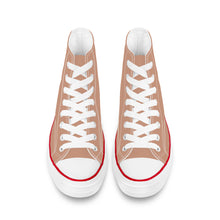 Load image into Gallery viewer, Ti Amo I love you - Exclusive Brand - Feldspar - White Daisy - High Top Canvas Shoes - White  Soles
