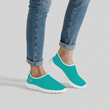 Load image into Gallery viewer, Ti Amo I love you - Exclusive Brand - Tiffany Blue - Double White Heart - Women&#39;s Mesh Running Shoes - White Soles
