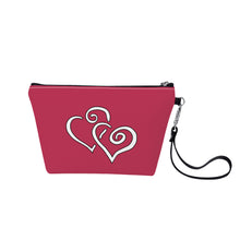 Load image into Gallery viewer, Ti Amo I love you- Exclusive Brand - Viva Magneta - Double White Heart - Sling Cosmetic Bag
