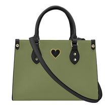 Load image into Gallery viewer, Ti Amo I love you - Exclusive Brand - Hazel Green - Luxury Womens PU Tote Bag - Black Straps
