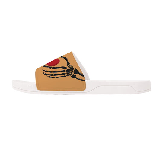 Ti Amo I love you - Exclusive Brand - Porsche - Skeleton Hands with Heart -  Slide Sandals - White Soles
