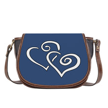 Load image into Gallery viewer, Ti Amo I love you - Exclusive Brand - San Juan - Double White Heart - Saddle Bag
