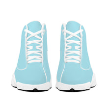 Load image into Gallery viewer, Ti Amo I love you - Exclusive Brand - Cyan Opaque  - Double Heart Logo - Mens / Womens - Unisex  Basketball Shoes - White Laces
