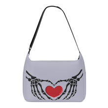 Load image into Gallery viewer, Ti Amo I love you - Exclusive Brand - Gray Suit - Skeleton Heart Hands  -  Journey Computer Shoulder Bag
