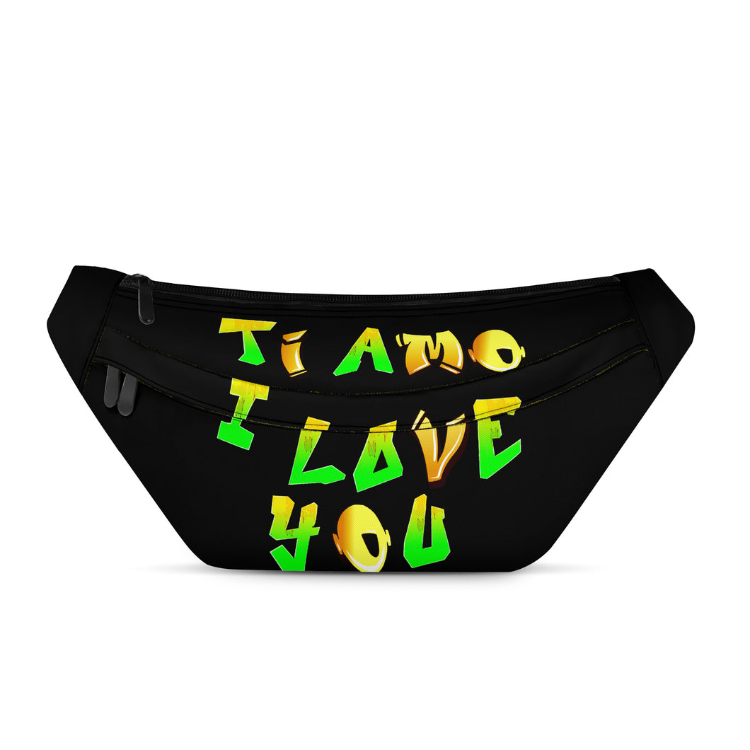 Ti Amo I love you - Exclusive Brand - Hip Hop Lettering - Large Fanny Bag