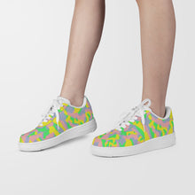 Load image into Gallery viewer, Ti Amo I love you - Exclusive Brand - Pear Yellow Cadet Blue, Can Can, Pastel Green Camouflage -  Low Top Unisex Sneaker
