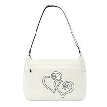 Load image into Gallery viewer, Ti Amo I love you - Exclusive Brand - Ivory - Double White Heart - Journey Computer Shoulder Bag
