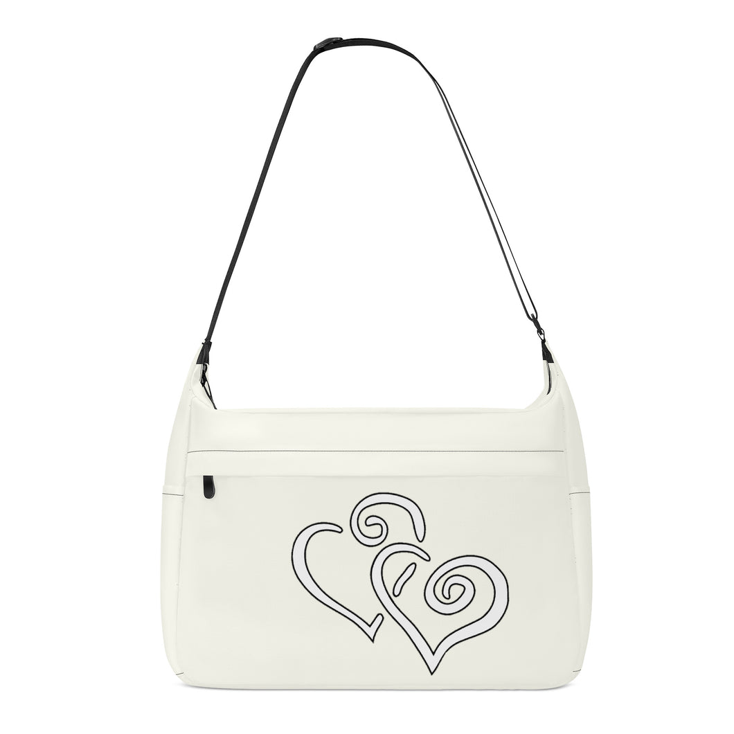 Ti Amo I love you - Exclusive Brand - Ivory - Double White Heart - Journey Computer Shoulder Bag