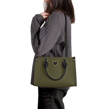 Load image into Gallery viewer, Ti Amo I love you - Exclusive Brand - Woodland - Luxury Womens PU Tote Bag - Black Straps
