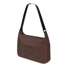 Load image into Gallery viewer, Ti Amo I love you - Exclusive Brand - American Mahogany- Double Script Heart - Journey Computer Shoulder Bag
