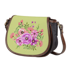 Load image into Gallery viewer, Ti Amo I love you - Exclusive Brand - Deco - Fushia Pink &amp; Tony&#39;s Pink Floral Pattern -  Saddle Bag
