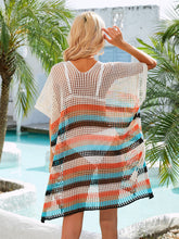 Load image into Gallery viewer, Cutout Striped Cover-Up with Tassel
