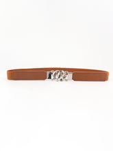 Load image into Gallery viewer, Zinc Alloy Buckle Elastic PU Belt
