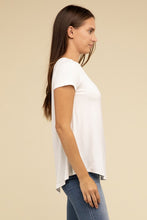 Load image into Gallery viewer, Flowy Round Hem Rayon Short Sleeve Top
