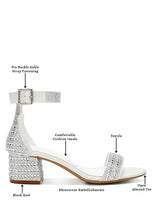 Load image into Gallery viewer, Twerky Rhinestones Embellished Block Sandals
