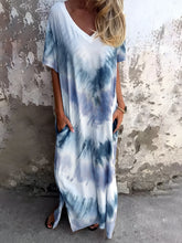 Load image into Gallery viewer, Full Size Pocketed Tie-Dye Short Sleeve Dress
