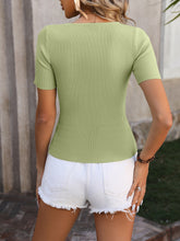 Load image into Gallery viewer, Mandy Round Neck Short Sleeve Knit Top

