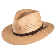 Load image into Gallery viewer, Striped Bow Flat-brimmed Straw Top Hat

