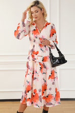 Load image into Gallery viewer, Printed V-Neck Balloon Sleeve Dress
