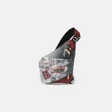 Load image into Gallery viewer, Nicole Lee USA Vegan Leather Leopard &amp; Lip Pattern Crossbody Bag
