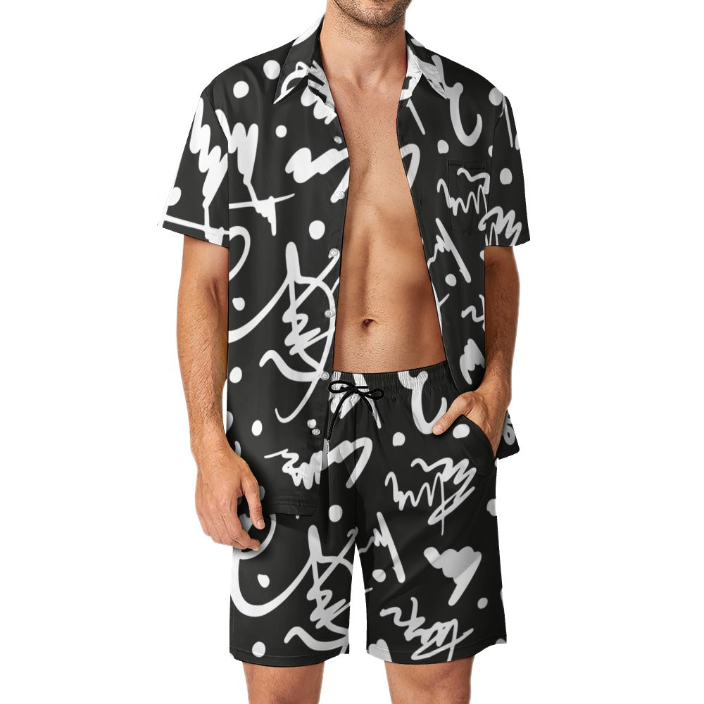 Ti Amo I love you - Exclusive Brand  - Mens Leisure Beach Suit - Sizes XS-3XL