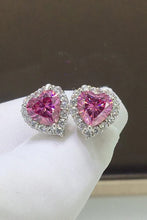 Load image into Gallery viewer, 2 Carat Moissanite Heart-Shaped Earrings
