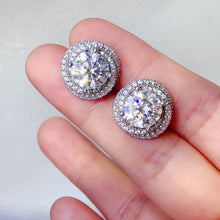 Load image into Gallery viewer, 6 Carat Moissanite 925 Sterling Silver Earrings
