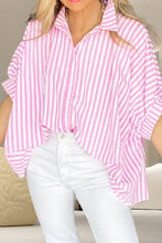 Load image into Gallery viewer, Striped Collared Neck Half Sleeve Shirt
